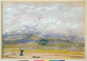 Un paesaggio romantico da Arthur Bowen Davies